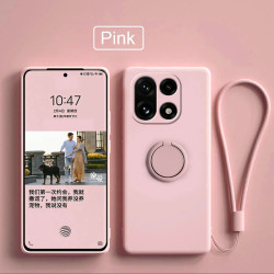 Case for OnePlus 15 Finger Ring Stand Holder Slicone Cover for 1+13T Solid Color Lens Protection Soft Funda