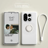 Case for OnePlus 15 Finger Ring Stand Holder Slicone Cover for 1+13T Solid Color Lens Protection Soft Funda