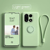 Case for OnePlus 15 Finger Ring Stand Holder Slicone Cover for 1+13T Solid Color Lens Protection Soft Funda