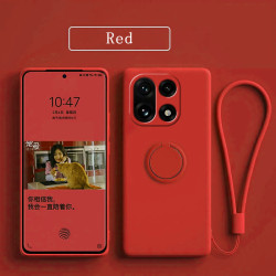 Case for OnePlus 15 Finger Ring Stand Holder Slicone Cover for 1+13T Solid Color Lens Protection Soft Funda