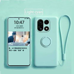 Case for OnePlus 15 Finger Ring Stand Holder Slicone Cover for 1+13T Solid Color Lens Protection Soft Funda