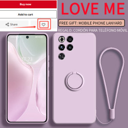 Case for ZTE nubia RedMagic 11 Pro 10Pro Finger Ring Stand Holder Slicone Cover for 9Pro+ Solid Color Lens Protection Soft Funda