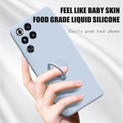 Case for ZTE nubia RedMagic 11 Pro 10Pro Finger Ring Stand Holder Slicone Cover for 9Pro+ Solid Color Lens Protection Soft Funda