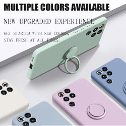 Case for ZTE nubia RedMagic 11 Pro 10Pro Finger Ring Stand Holder Slicone Cover for 9Pro+ Solid Color Lens Protection Soft Funda