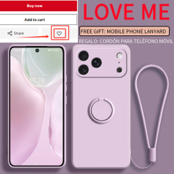 Case for Apple iPhone 17 Pro Max 16e 16Pro Finger Ring Stand Holder Slicone Cover for Air 16 15 Pro Max 16 15 Plus  Solid Color Lens Protection Soft Funda