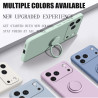 Case for Apple iPhone 17 Pro Max 16e 16Pro Finger Ring Stand Holder Slicone Cover for Air 16 15 Pro Max 16 15 Plus  Solid Color Lens Protection Soft Funda