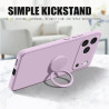 Case for Apple iPhone 17 Pro Max 16e 16Pro Finger Ring Stand Holder Slicone Cover for Air 16 15 Pro Max 16 15 Plus  Solid Color Lens Protection Soft Funda