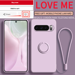 Case for Google Pixel 10 Pro 9 Pro XL 8a Finger Ring Stand Holder Slicone Cover for 10 Pro XL 10 9a 9 Pro 9  8 Pro 8 Solid...