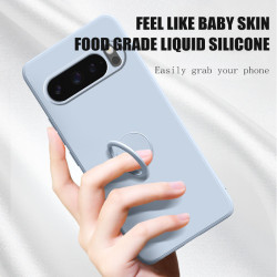 Case for Google Pixel 10 Pro 9 Pro XL 8a Finger Ring Stand Holder Slicone Cover for 10 Pro XL 10 9a 9 Pro 9  8 Pro 8 Solid Color Lens Protection Soft Funda