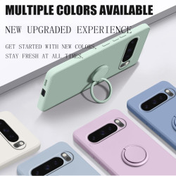Case for Google Pixel 10 Pro 9 Pro XL 8a Finger Ring Stand Holder Slicone Cover for 10 Pro XL 10 9a 9 Pro 9  8 Pro 8 Solid Color Lens Protection Soft Funda