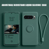 Case for Google Pixel 10 Pro 9 Pro XL 8a Finger Ring Stand Holder Slicone Cover for 10 Pro XL 10 9a 9 Pro 9  8 Pro 8 Solid Color Lens Protection Soft Funda