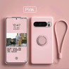 Case for Google Pixel 10 Pro 9 Pro XL 8a Finger Ring Stand Holder Slicone Cover for 10 Pro XL 10 9a 9 Pro 9  8 Pro 8 Solid Color Lens Protection Soft Funda