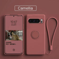 Case for Google Pixel 10 Pro 9 Pro XL 8a Finger Ring Stand Holder Slicone Cover for 10 Pro XL 10 9a 9 Pro 9  8 Pro 8 Solid Color Lens Protection Soft Funda