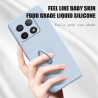 Liquid Silicone Case for Xiaomi 14T Pro with Ring Holder & Silicone Lanyard, Shockproof Soft Phone Cover
