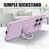 Liquid Silicone Case for Xiaomi 14T Pro with Ring Holder & Silicone Lanyard, Shockproof Soft Phone Cover