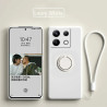 Liquid Silicone Case for Xiaomi Redmi Note 13 Pro 5G & Poco X6 | Soft Ring Holder & Silicone Lanyard Cover