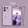 Liquid Silicone Case for Xiaomi Redmi Note 13 Pro 5G & Poco X6 | Soft Ring Holder & Silicone Lanyard Cover