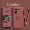 Liquid Silicone Case for Xiaomi Redmi Note 13 Pro 5G & Poco X6 | Soft Ring Holder & Silicone Lanyard Cover